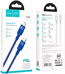 Кабель USB PD Hoco U106 USB Type-C - Lightning Cable Blue - миниатюра 4