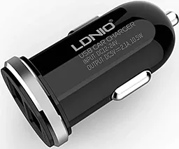 Автомобильное зарядное устройство LDNio Car charger 12W 2.1A 2xUSB-A Black (DL-C22) - миниатюра 4
