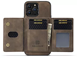 Чехол-кошелек 2 в 1 Magnetic Leather Case для Apple iPhone 13 Brown - миниатюра 3