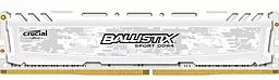 Оперативная память Crucial 8GB DDR4 2666MHz Ballistix Sport LT White (BLS8G4D26BFSCK)
