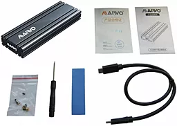 Карман для SSD Maiwo M.2 USB3.1 GEN2 Type-C (K1686P bulk) Black - миниатюра 4