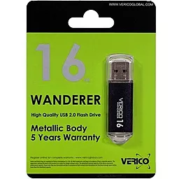Флешка Verico USB 16Gb Wanderer (1UDOV-M4BKG3-NN) Black - мініатюра 2