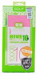 Повербанк GOLF Hive10 10000mAh White/Pink - миниатюра 2
