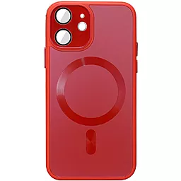 Чехол Epik TPU+Glass Sapphire Midnight with MagSafe для Apple iPhone 12 Red