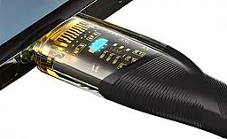 Кабель USB Essager Interstellar Transparent 100w 7a 0.3m USB Type-C cable black (EXCT-XJB01-P) - миниатюра 6