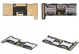 Шлейф Fly IQ451Q Quattro Vista с разъемом SIM карты и карты памяти Original