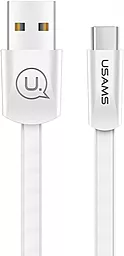 Кабель USB Usams U2 Flat USB Type-C Cable White (US-SJ200)