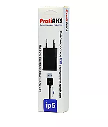 Сетевое зарядное устройство Profieurope 1000 mAh + Lighting Usb Cable