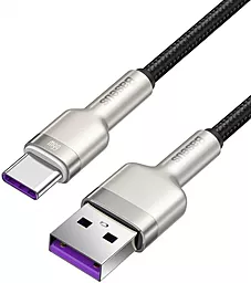 Кабель USB Baseus Cafule Series Metal 66w 6a 0.25m USB Type-C cable black (CAKF000001) - миниатюра 2