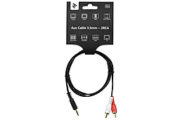 Аудио кабель 2E Aux mini Jack 3.5 mm - 2хRCA M/M Cable 1.8 м black (2E-W33291.8M) - миниатюра 2