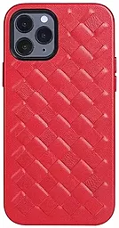 Чехол Apple Leather Case Sheep Weaving for iPhone XS Max Red