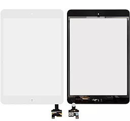 Сенсор (тачскрин) Apple iPad Mini (A1432, A1454, A1455), (полный комплект с кнопкой Home), оригинал, White