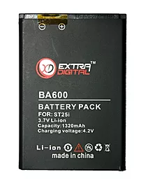 Усиленный аккумулятор Sony ST25i Xperia U / BA600 / BMS6344 (1320 mAh) ExtraDigital