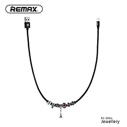 Кабель USB Remax Jewellery 0.5M micro USB Cable Black (RC-058m) - миниатюра 3