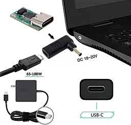 Переходник USB Type-C на DC 4.5x3.0mm + PD Triger 19V for Dell - миниатюра 5