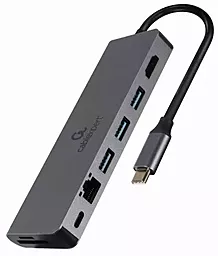 Мультипортовый USB Type-C хаб Cablexpert 5-in-1 hub gray (A-CM-COMBO5-05) - миниатюра 3