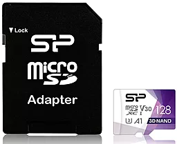 Карта памяти Silicon Power microSDXC 128GB Superior Pro Colorful Class 10 UHS-1 U3 V30 A1 + SD-адаптер (SP128GBSTXDU3V20AB)