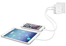 Сетевое зарядное устройство Macally 24Watt with USB-C/USB-A Port Home Charger White (HOME24UC-EU) - миниатюра 4