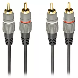 Аудіо кабель Cablexpert 2xRCA M/M Cable 1.5 м gray (CCAP-202-1.5M)