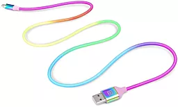 Кабель USB REAL-EL Premium 15W 3A USB Type-C Cable Rainbow (EL123500050) - миниатюра 6