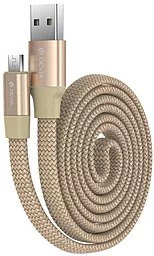 USB Кабель Devia Ring Y1 2.4A 0.8M micro USB Cable Gold