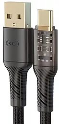 Кабель USB XO transparent design waven NB229 12W 2.4A USB - Type-C Cable Black