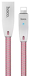 Кабель USB Hoco U11 Reflective Knitted Lightning Cable Pink