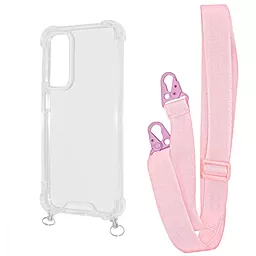Чехол Wave Clear Case with Strap Samsung Galaxy A15 4G/5G pink sand