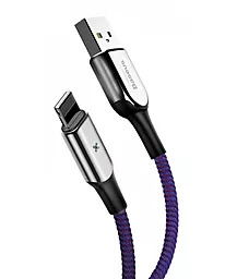 Кабель USB Baseus X-type Light 2.4A 0.5M Lightning Cable Purple (CALXD-A05)