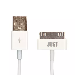 USB Кабель JUST Simple 30 pin USB Cable White (30P-SMP10-WHT) - мініатюра 2