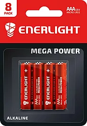 Батарейки Enerlight AAA (LR3) Alkaline Mega Power 8шт (90030108) 1.5 V
