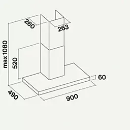 Вытяжка Т-образная Falmec PLANE White 90 800 (CPCN90.E0P2#ZZZB491F) - миниатюра 6