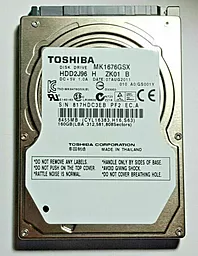 Жорсткий диск для ноутбука Toshiba 160 GB 2.5 (MK1676GSX) - мініатюра 2
