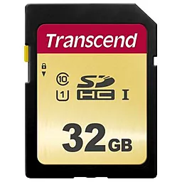 Карта памяти Transcend SDHC 32GB Class 10 UHS-I U1 (TS32GSDC500S)