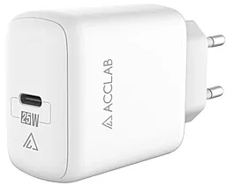 Сетевое зарядное устройство ACCLAB AL-TC125 25W 5В/3A QC/PD USB-C White (1283126538841) - миниатюра 2