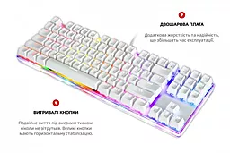 Клавиатура Motospeed K87S RGB USB ENG, UKR, RUS Outemu Blue (mtk87smb) - миниатюра 4