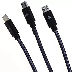 Кабель USB Earldom Universal Lightning/micro/micro Combo Cable 3in1 Black (ET-877) - миниатюра 5