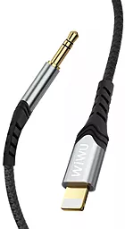 Аудио кабель WIWU YP02 Aux mini Jack 3.5 mm - Lightning M/M Cable 1.5 м black - миниатюра 2