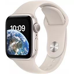Смарт-годинник Apple Watch SE 2022 GPS 40mm Aluminium Case with White Sport Band - Regular Starlight (MNJP3UL/A)