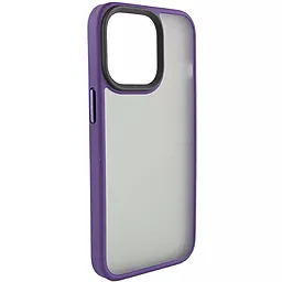 Чехол Epik TPU+PC Metal Buttons для Apple iPhone 13 (6.1") Темно-фиолетовый - миниатюра 2