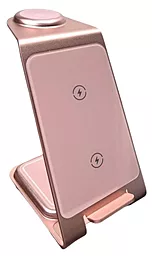 Беспроводное (индукционное) зарядное устройство EasyLife Y93 Ultra-Thin 3-in-1 15w wireless charger pink - миниатюра 2