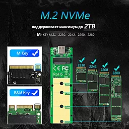 Карман для NVMe SSD Maiwo K1686P Black - миниатюра 10