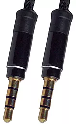 Аудио кабель TCOM AUX mini Jack 3.5mm M/M Cable 1 м black