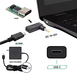 Переходник USB Type-C на DC 4.0x1.35mm + PD Triger 19V - миниатюра 6