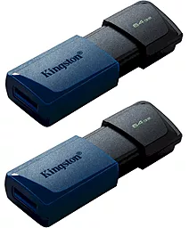 Флешка Kingston 2 x 64 GB DataTraveler Exodia M USB 3.2 Blue (DTXM/64GB-2P)