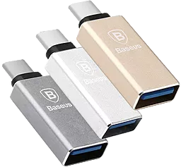 OTG-переходник Baseus Sharp series Type-C USB 3.1 to USB 3.0 Gold (CATYPEC-DL0R) - миниатюра 4