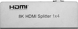 Видео сплиттер PowerPlant HDMI 1x4 v2.1 8k 60hz gray (CA914203) - миниатюра 3