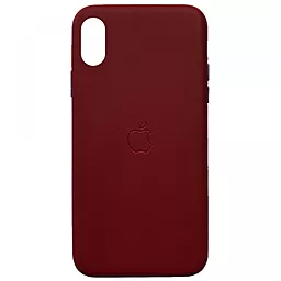 Чехол Apple Leather Case Full for iPhone XR Red