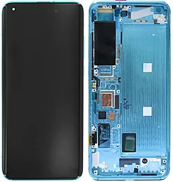 Дисплей Xiaomi Mi 10 5G, Mi 10 Pro 5G (версия Huaxing "C") с тачскрином и рамкой, оригинал, Coral Green