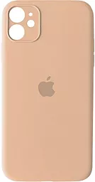 Чехол Silicone Case Full Camera for Apple IPhone 12  Pink Sand